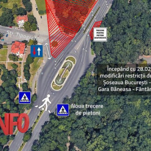 Modificări ale restricțiilor de trafic în zona Fântâna Miorita pentru lucrările la linia de metrou M6