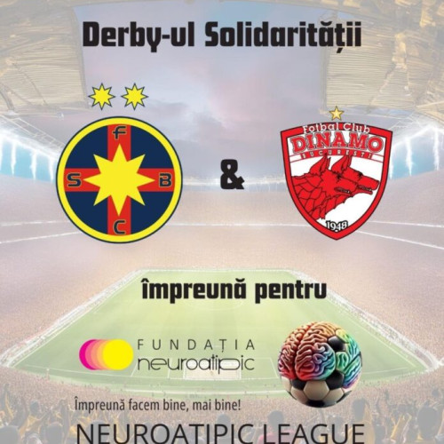 Derby-ul Solidarității: Dinamo 1948 și FCSB joacă dumincă pentru copiii cu tulburări de spectru autist din România