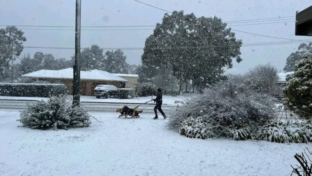 Video&Foto Fenomen rar, apărut în condiții meteo extreme: cel mai gros strat de zăpadă din ultimele decenii, în Australia