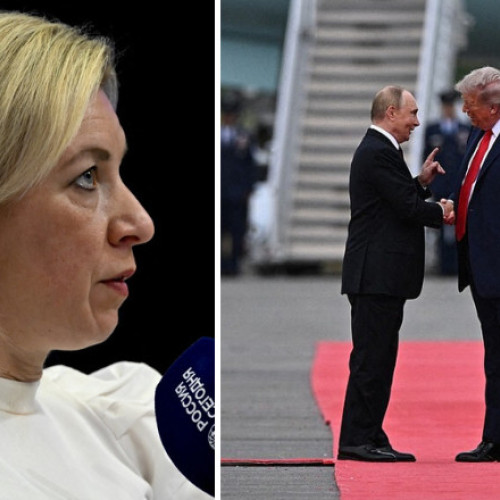 Galerie Foto Zaharova ironizează presa occidentală după ce Trump l-a primit pe Putin cu covor roșu în Alaska: „Se află într-o frenezie totală”