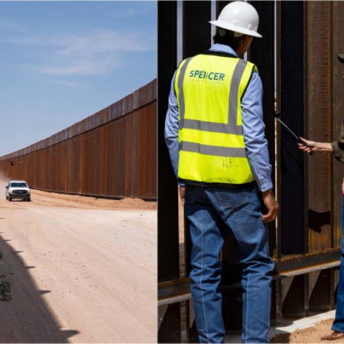 Trump a ordonat vopsirea completă a zidului de la granița cu Mexicul în negru