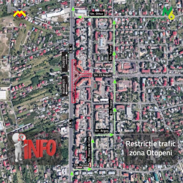 DN1 Otopeni: restricții pentru metrou în segmentul Otopeni