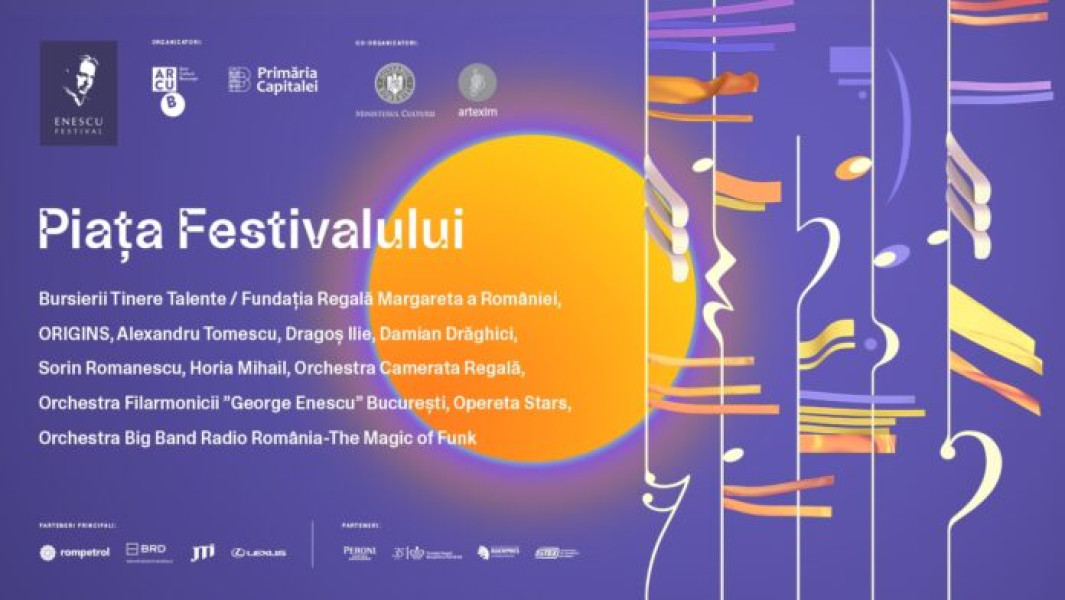 Peste zece concerte gratuite în Piața Festivalului George Enescu între 17 și 21 septembrie