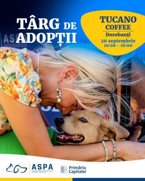 Căței ASPA în adopție: 15 la Tucano Coffee România – Dorobanți